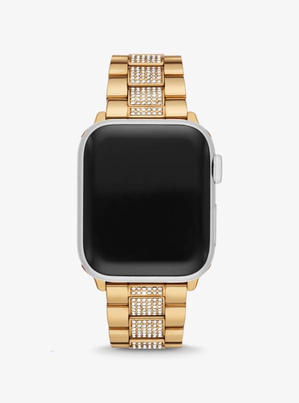 Damske Smart Hodinky Michael Kors Pavé Gold-Tone Strap For Apple® Zlate - Hodinky Michael Kors Nejlevnejsi | EHLBO-4689